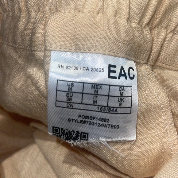 New Guess Marciano Darby Linen Pants Wide Leg Drawstring M - Picture 10 of 10